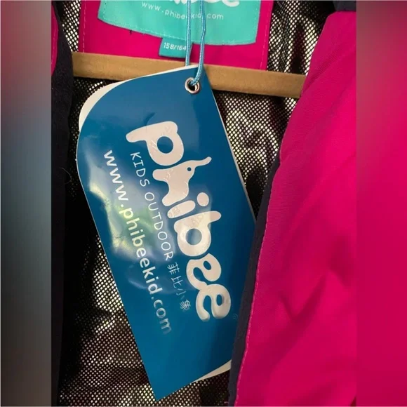 PHIBEE Girl’s Coat Winter Sportswear Snowboard Ski Jacket Pink New size 14 - Picture 5 of 16